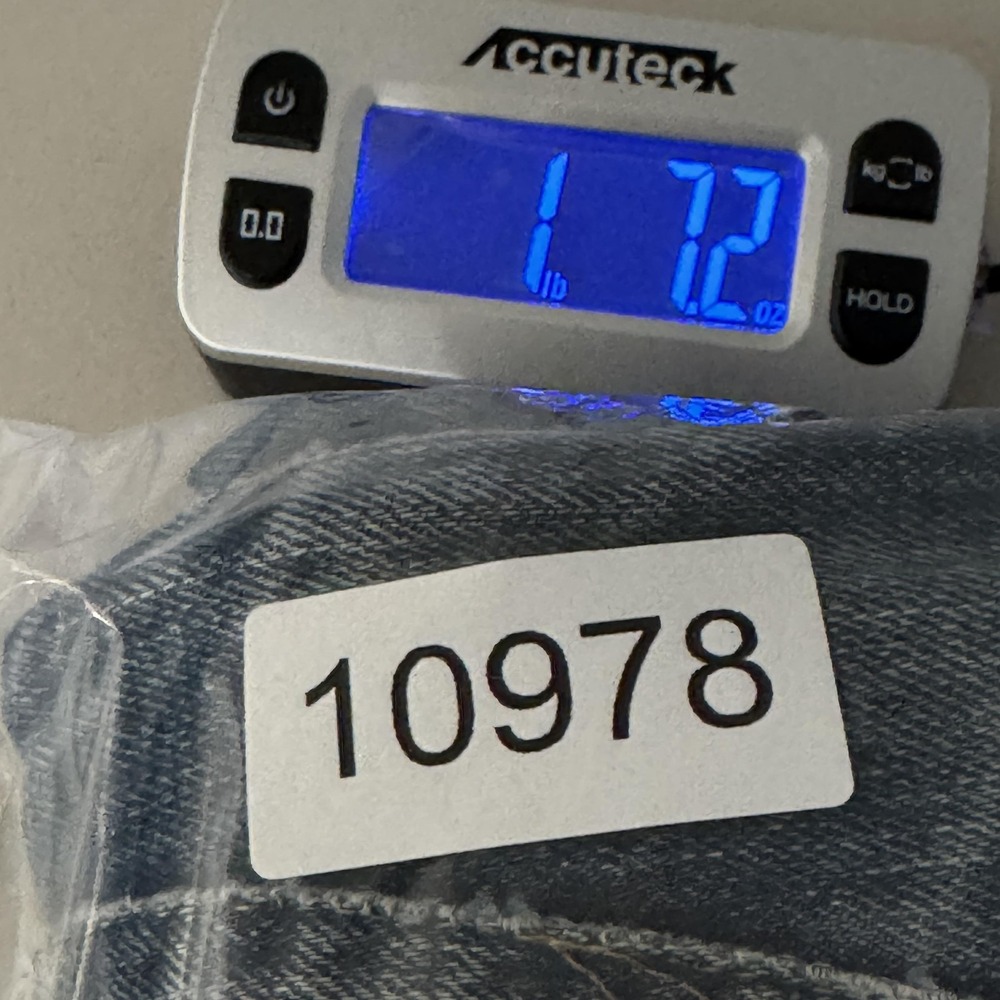 Ralph Lauren Jeans Mens 38x27 Blue Slim Straight Distressed Frayed *Hemmed Short - Picture 12 of 12